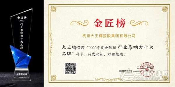 专注变革与提升 大王椰勇夺2022金匠榜三项殊荣